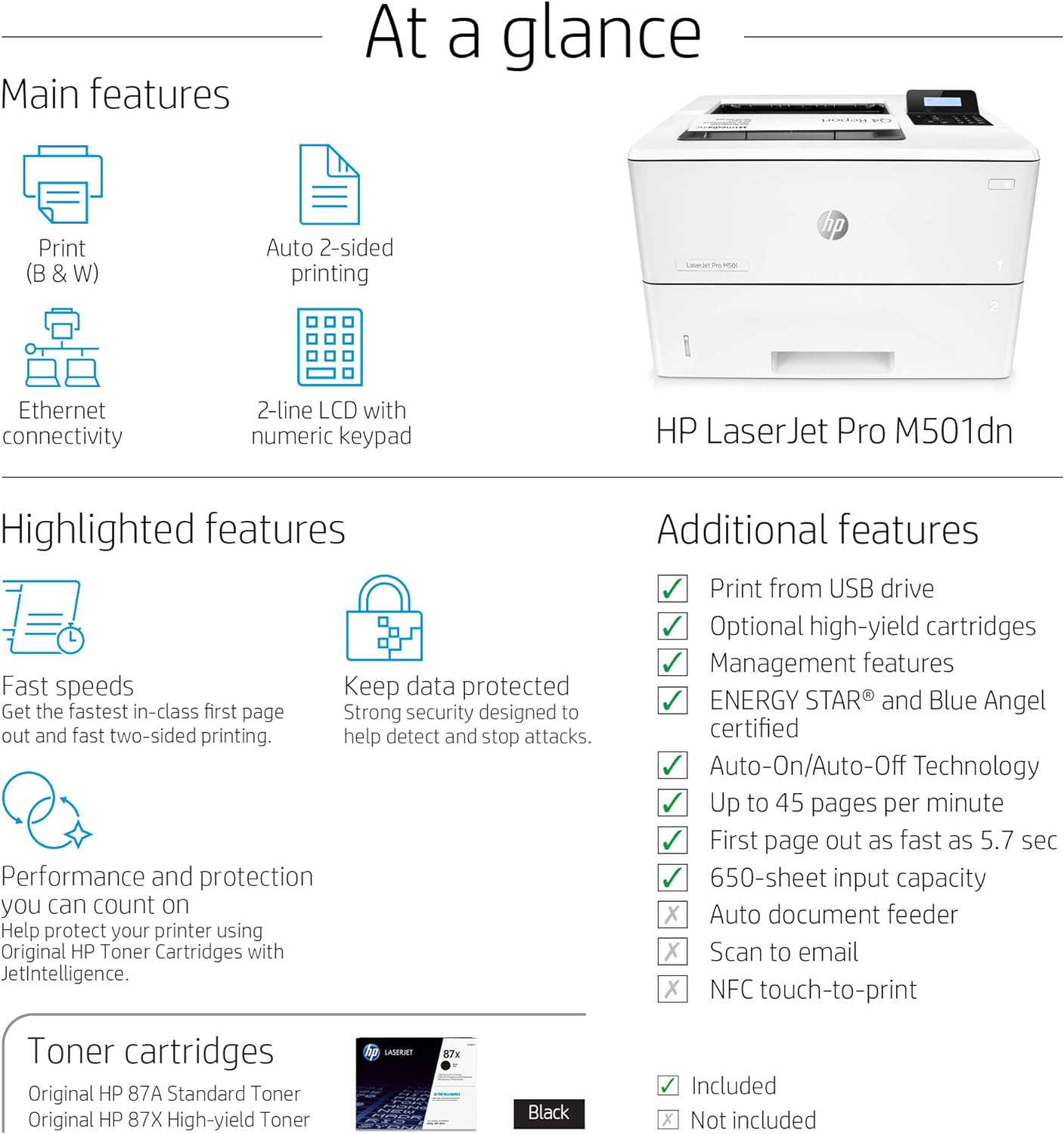 HP LaserJet Pro M501dn Image 3